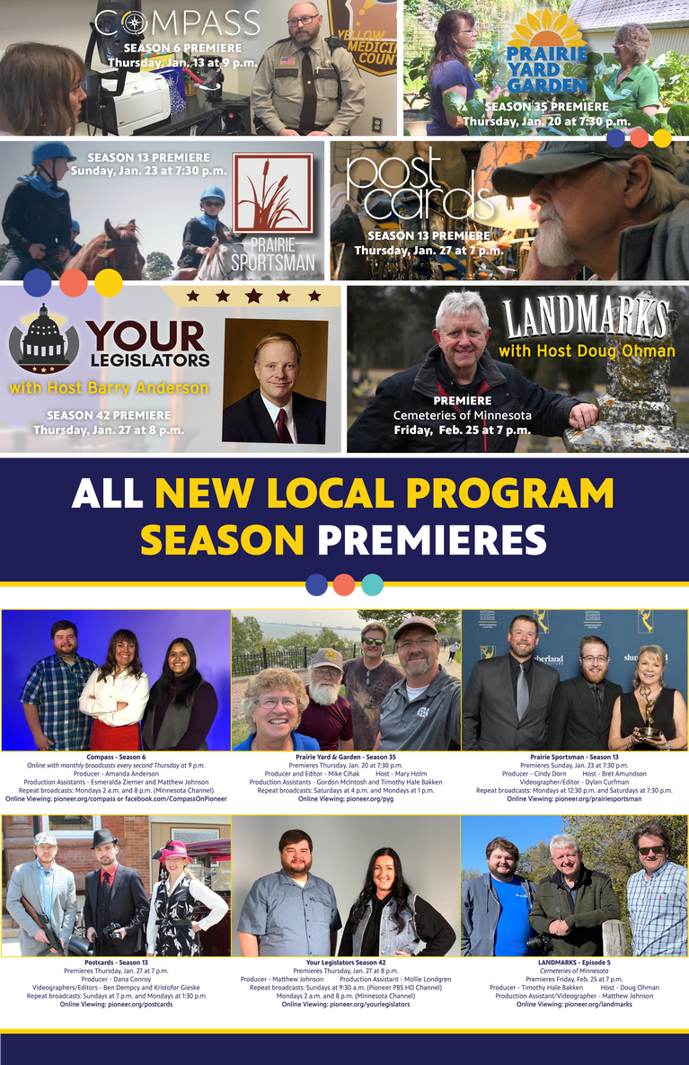 A new year brings new seasons of local shows on Pioneer PBS